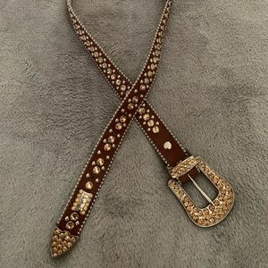 Crystal studded belt